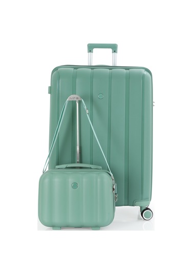 Mçs Polipropilen 2li Valiz Seti Büyük & Makyaj V305 S21yy1000081-set 10426 Su Yeşili