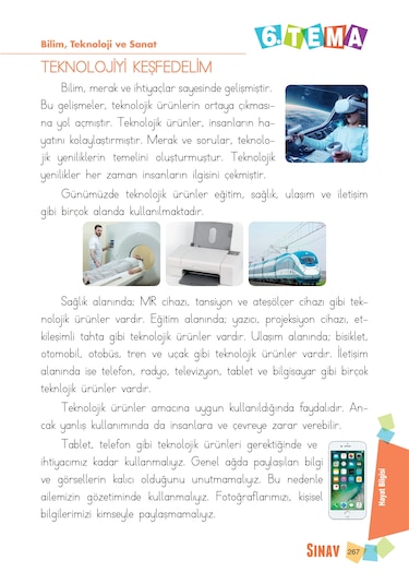 Sınav Yayınları 1. Sınıf Tüm Dersler Konu Anlatımlı