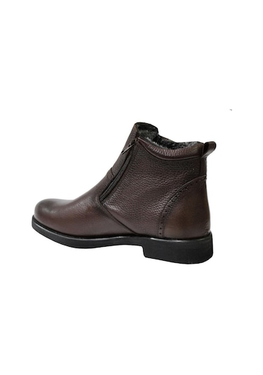 Kale 0435 Kahve Hakiki Deri Erkek Ayakkabı Bot Kahve Kahverengi