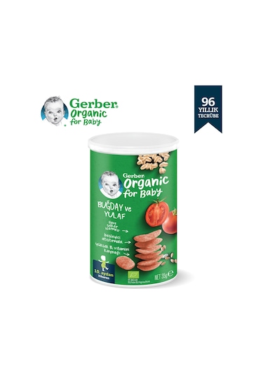 Gerber Organik Buğday ve Yulaflı Bebek Atıştırmalığı 2 x 35 G