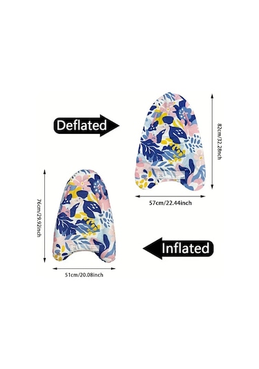 Honeybeeshop Kulplu Pembe Sörf Tahtası Taşıma Saplı Hafif Katlanabilir Şişme Çocuk Yüzme Tahtası