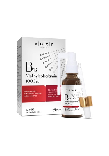Voop Vitamin B12 Methylcobalamin Sprey Damla 10 Ml