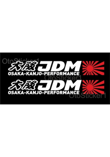 Oto Sticker Jdm Osaka Kanjo Performance Sticker 20X3Cm 2 Adet