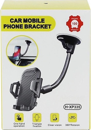 Oto Araba Araç İçi Telefon Tutucu Cam & Torpido Uyumlu 360 Dönen Güçlü Vantuzlu Sprial Tutucu