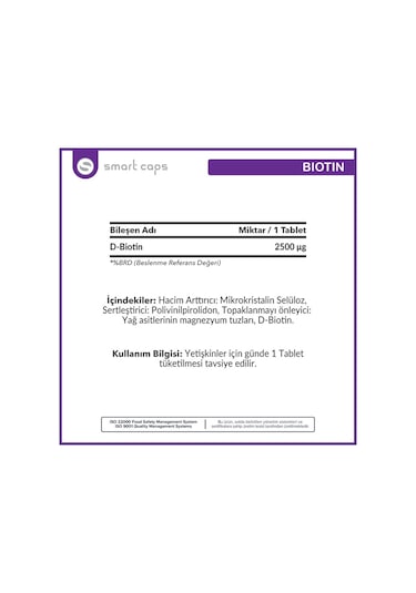 Smartcaps Biotin 2500 60 Tablets