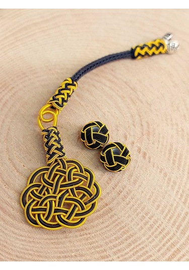 Bakır El İşi Kazaz Püskül & 2 Habbeli Takım 52014 Çok REnkli