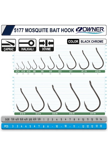 OWNER 5177 Mosquito Hook Sinek Olta İğnesi Fiyatı 101,04 TL
