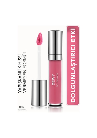 Dewy Lip Booster Dolgunlaştırıcı Etkili Yarı Transparan Dudak Parlatıcısı 8682536093989 009 Lollıpop Pınk