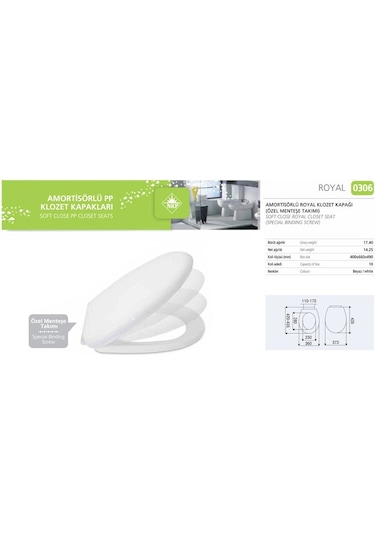 Nkp Royal Soft Close Yavaş Kapanan Amortisörlü Klozet Kapağı