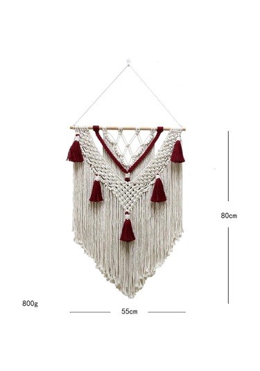 Homyl Makrome Duvar Asılı Goblen Püskül Ev Yatak Odası Dekor