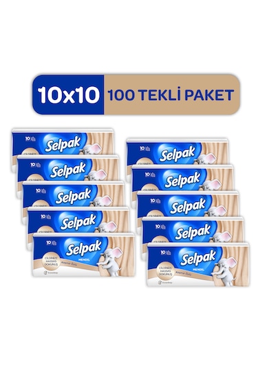 Selpak Kaşmir Özlü Mendil 100'lü 10 10