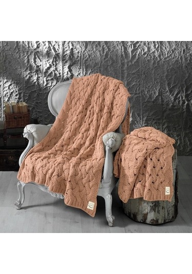 Serenita Saç Örgü Triko Tv Battaniyesi Throw Koltuk Şalı (538861470)-110X160