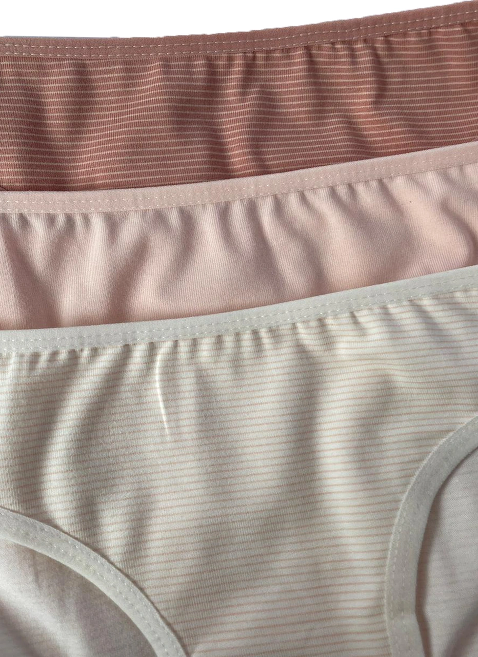 Kadın 3'lü Pamuklu Basic Külot 11040 Ten - Kahverengi