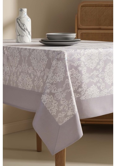 Damascus Gri Masa Örtüsü 160x220 Cm Çok Renkli