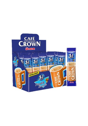 Cafe Crown 3'ü 1 Arada Hazır Kahve Fındıklı 18 G X 40 Adet Öğütülmüş