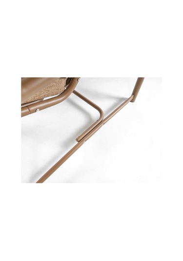 Gondol Salıncak Üç Kişilik Metal Bahçe Salıncağı Cappucino Rehome Cappucino