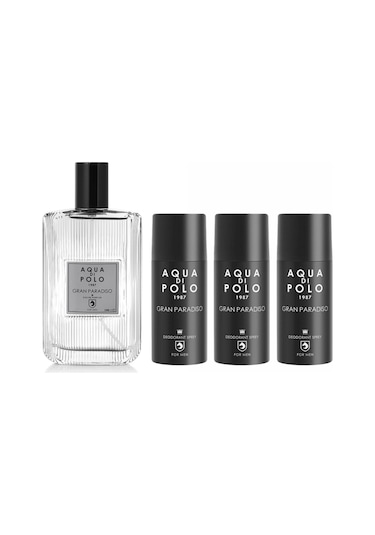 Aqua Di Polo Gran Paradiso Erkek Parfüm EDP 100 ML + Deodorant 3'lü