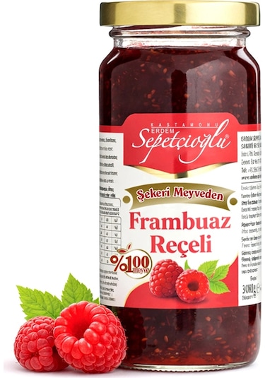 Erdem Sepetçioğlu Frambuaz Reçeli Şeker İlavesiz 300 G