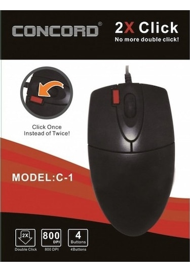 Concord C-1 Mouse Siyah