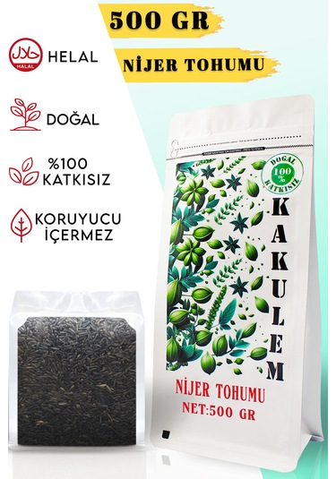 Kakulem Sertifikalı Doğal Kızıştırıcı Nijer Tohumu 500 Gr
