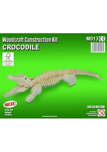 Woodcraft Ahşap Maket Timsah Maketi