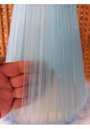 N-48 Mavi Organze Yatak Odası Çocuk Ve Bebek Odası Avize Pembe Mavi