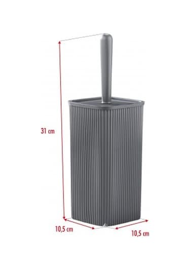 Wc Fırçası & Tuvalet Fırçası Füme 2 Parça Açık Gri