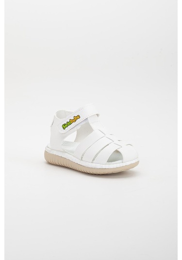 Şirin Bebe Ortopedik Kafes Beyaz Erkek Bebek Sandalet-1094 Beyaz