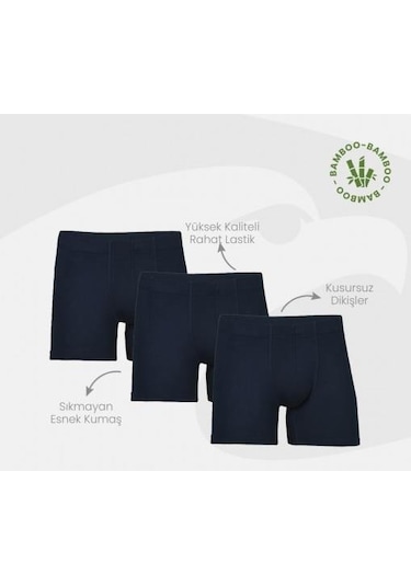 6 Adet Şahin Erkek Bambu Boxer 70059 Beyaz