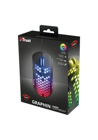 Trust 23758 GXT 960 Graphin Kablolu RGB Ultra Hafif Optik Oyuncu Mouse