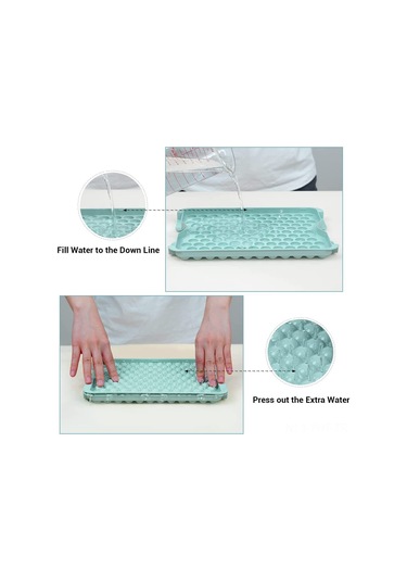 Hangfox 3 Katlı Buz Küpü Seti: Pp+tpe Buzluklar, Kaldırılabilir Kapaklar, Saklama Kutusu Ve Buz Çakması İle Hızlı Buz Hazırlama Mavi