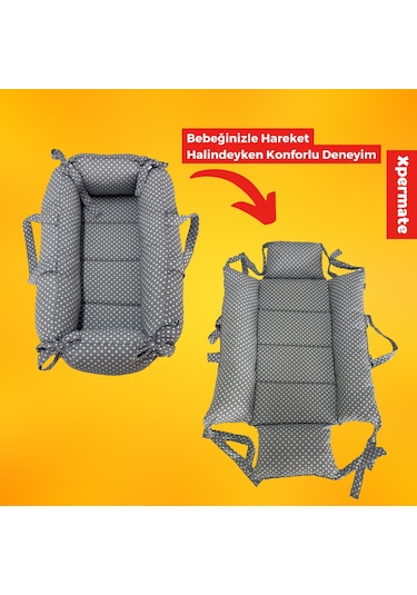 Xpermate Portbebe Ana Kucağı, Puset Bebek Taşıma Çantası Kundağı - XBEB5070PORTBEBPUAGRI
