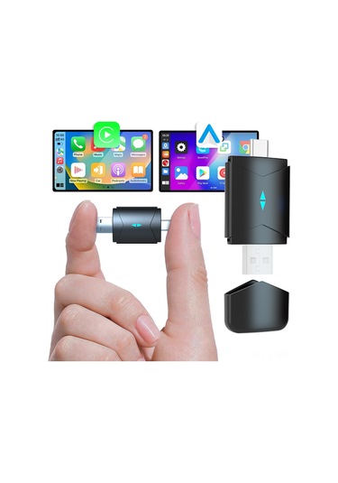 Springsun Ca-12 Kablosuz Carplay Kutusu, İkili Portlu Mini Adaptör, İos Ve Android Auto Desteği, Kablosuz Araç Bağlantı Modülü, Hızlı Bağlantı, Plug & Play, Kore Piyasa İçin Kc Onaylı