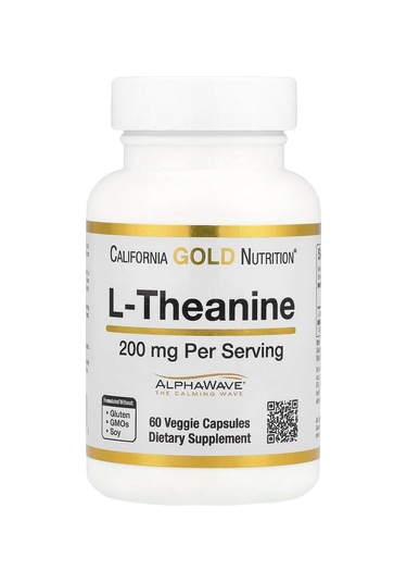 California Gold Nutrition L-theanine Featuring Alphawave, 200 Mg,