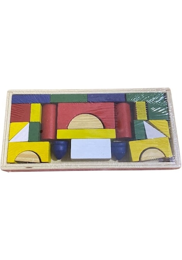 27 Parça Renkli Ahşap Domino 0172