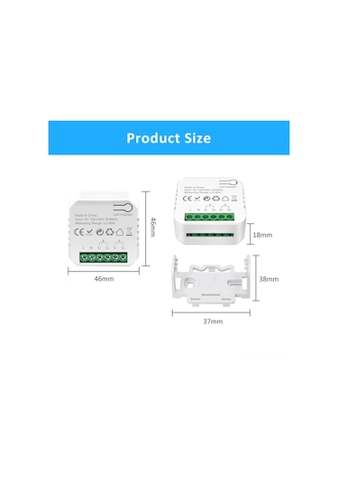 Kangvka Wi-fi Akıllı Enerji Monitörü 80a İki Yollu, Güneş Enerjisi Sistemi İçin Akım/voltaj Tespiti,涂鸦 Ve Google Asistan Desteği