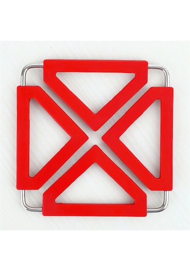 Adet Mutfak Yardımcı Katlanabilir Silikon Altlık Mat Pedi Siyah&kırmızı&sarı Siyah - kırmızı - sarı