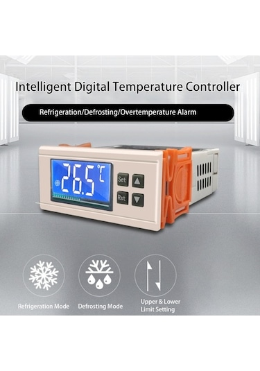 Pazly Stm-8080a+ Termostat -50 /+99 Hassas Sıcaklık Kontrolü - 12v/24v/220v, Abs Malzemeli