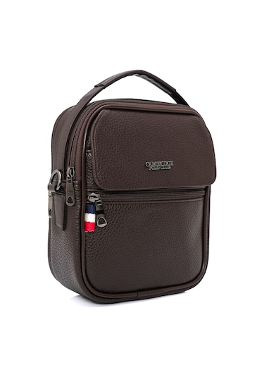 Cambridge Polo Club Kahverengi Suni Deri Erkek El Çantası - Plevr50132 Çok Renkli