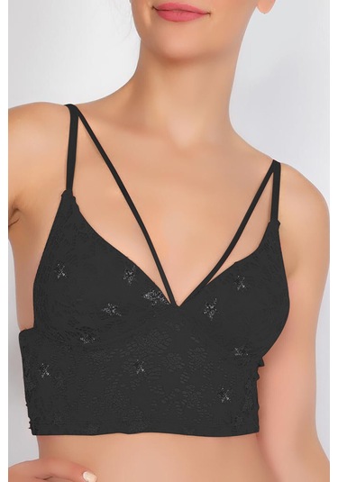 Loya Kadın Siyah Nova Godina Bralet Siyah