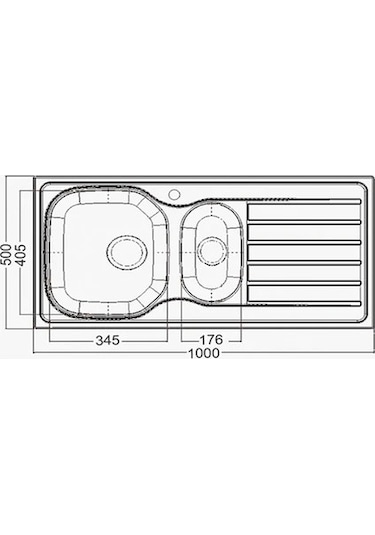 Artenova Art2010-a 50-100 Ankastre Eviye 1.5 Göz Sol Damlalık Krom