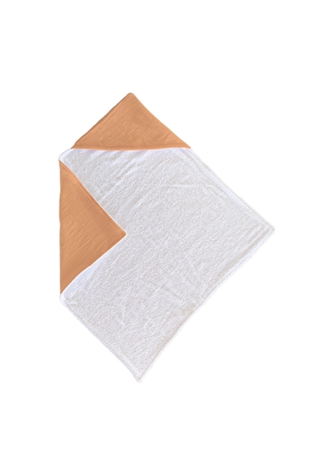 %100pamuk Kapşonlu Bebek Çocuk Banyo Havlusu Çift Yönlü K-beyaz