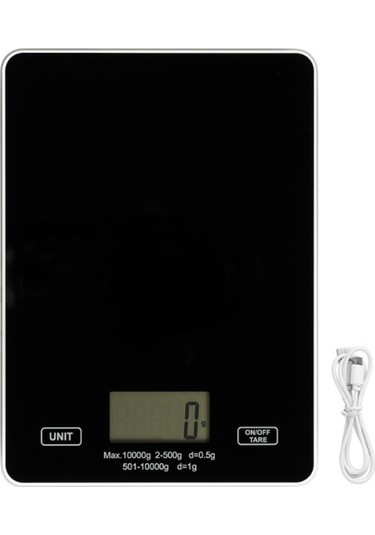 Kangvka Tgk-001 Usb Şarjlı Hassas Mutfak Terazisi - 5000g Kapasiteli, Cam Platform, Hızlı Ölçüm Ve Birim Dönüşümü Çok Renkli