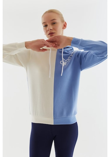 United Colors Of Benetton Kadın Kapüşonlu Sweatshirt Bnt-w20724 Mavi