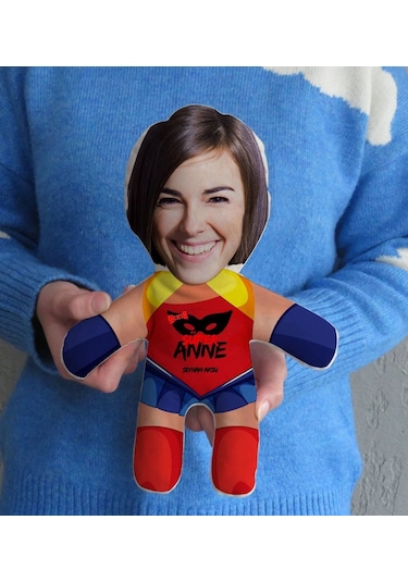 Bk Gift Kişiye Özel Fotoğraflı Süper Anne Bebek Yastık Ve Kupa Bardak Hediye Seti-1, Anneye Hediye, Anneler Günü Hediyeleri Kobitmeyencom30619 Bk Gift