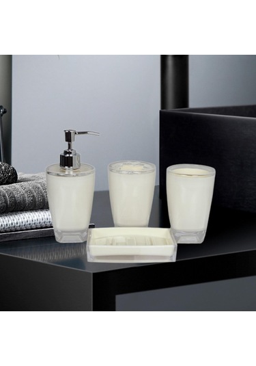Suntek Vanity Hotel Için 4 Parça Sabunluk Modern Tuvalet Bej