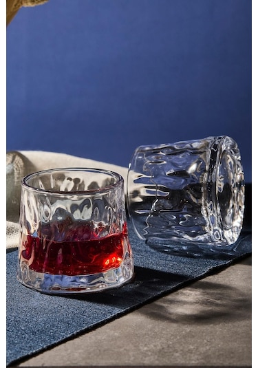 Greta Şeffaf 2'li Kristal Viski Kokteyl Meşrubat Bardağı Japon Style 160ml