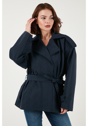 Lela Bayan Trençkot 6839609 Lacivert Lacivert