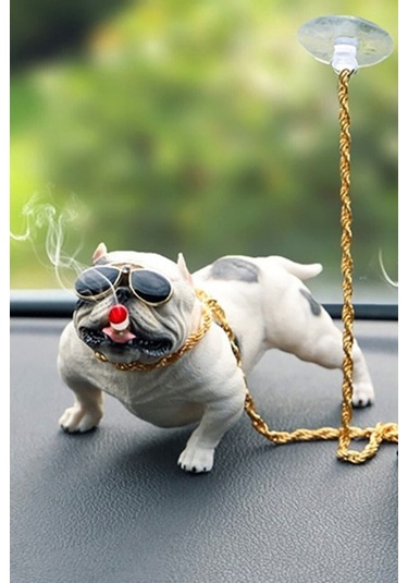 Araba İçi Torpido Üstü Simülasyon  Pitbull Köpek Dekorasyon