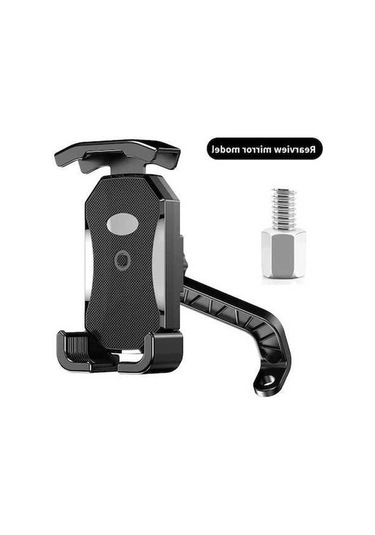 Tongxida Alüminyum Motosiklet Telefon Tutucu Bisiklet Braketi - 2 Stil Seçenek: Gidon/dikiz Aynası - Evrensel Uyumlu -